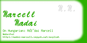 marcell madai business card